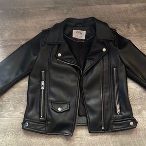 Girls Zara leather jacket size 7